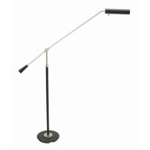 Counter Balance  Grand Piano Floor Lamp in Satin Nickel with Black