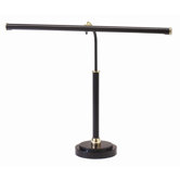 LED Digital Piano Lamp in Black with Brass