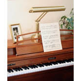 Round Base Desk Lamp in Satin Brass