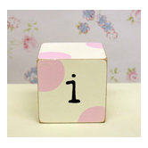 "i" Letter Block in Pink