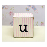 "u" Letter Block in Pink