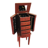 Addison Jewelry Armoire in Walnut