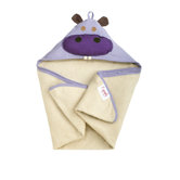 Purple Hippo Hooded Towel