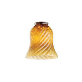 2.25" Swirled Bell Glass Shade in Iridescent Stone