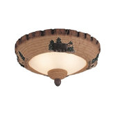 Great Lodge Pine Two Light Bowl Ceiling Fan Light Kit