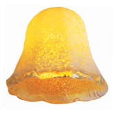 Bell Shaped Glass Shade in Amber Ice