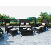 Cascade 7 Piece Lounge Seating Group with Cushions