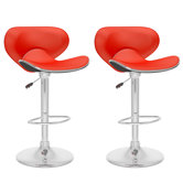 CorLiving Curved Form Fitting Adjustable Barstool (Set of 2)