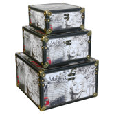 3 Piece Marilyn Monroe Scene Storage Box Set