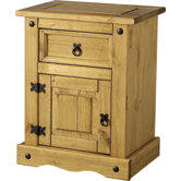 Corona 1 Drawer Bedside Table