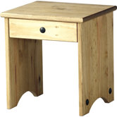 Corona Dressing Table Stool in Distressed Waxed Pine