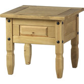 Corona Corona Lamp Table in Distressed Waxed Pine (Set of 2)