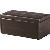 UnityOttoman in Expresso Brown PVC