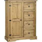 Corona 4 Drawer Low Wardrobe