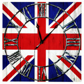 Union Jack Canvas Wall Clock
