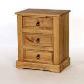 Windmill 3 Drawer Bedside Table
