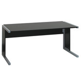 160cm Schreibtisch "Black&White" in Schwarz