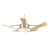 Deckenventilator "The Volare" in Nickel satiniert mit Beleuchtung und Fernbedienung