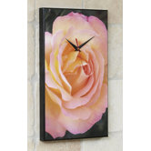 Golden Rose Wall Clock