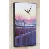 Florida Sea Wheat Sunset Wall Clock
