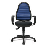 Flex Point Swivel Chair in Black and Blue
