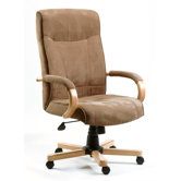 Guildford Suede Effect Executive Armchair in Cappucino