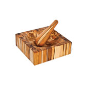 Square Mortar with Pestle