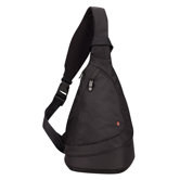 Lifestyle Accessories 3.0 Tear Drop Mono-Sling On-The-Go Travel Bag in Black