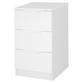 Visualise Alpine 3 Drawer Bedside Table