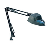Magnifying Lamp in Black with Metal Adjustable Arm Clamp