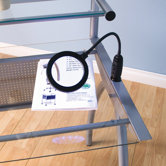 Futura LED Magnifying Flex Lamp in Black