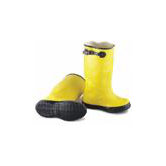 Size 16 Mens 17" Yellow Rubber Slickers With Cleated Ripple Outsole