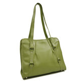 Women's Vertical Belted Business Tote in Apple