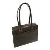 Women's Hard Side Shoulder Tote in Chocolate
