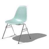 Eames DSS - Molded Plastic Side Chair with 4 Leg Base