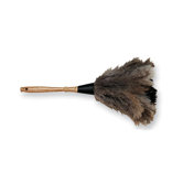 Feather Duster, 18",w/ Hardwood Handle/Gray Ostrich Feathers
