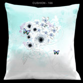 Valentines Pillow with Tropical Butterflies