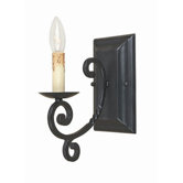 Inspirational Iron  Wall Sconce in Rust