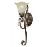 Dressy Casual  Wall Sconce in Oxide Brass with Gold