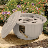 Decorative Hose Reel Pot in Taupe