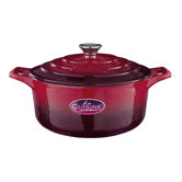 Cast Iron 20cm Round Casserole in Red