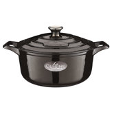 Cast Iron Elysee 26 cm Family Casserole in Black