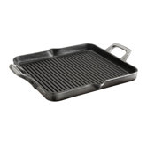 Cast Iron Rectangular Grill Pan in Black
