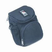 AC165 Case for Cameras, Water Resistant, Nylon, 5 x 3-1/2 x 8, Black