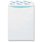 Grip-Seal Security Tinted Catalog Envelopes, 9 x 12, 28lb, White Wove, 100/Box