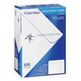 Greeting Card Envelope, 5 3/4 x 8 3/4, 24 lb, White, 100/Box