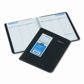 Weekly Appointment Book, Ruled without Appointment Times, 6-7/8 x 8-3/4, Black, 2013