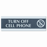 Century Series Office Sign, Turn Off Cell Phone, 9 X 3