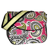 Pink Whimsey Personalized Messenger Diaper Bag