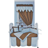 Dots Blue Crib Bedding Collection